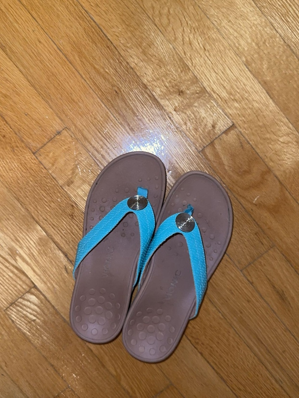 Women’s Teal Strap Flip Flop Sandals - Unbranded